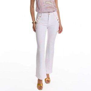 NEW THE NOLI SHOP Women’s Allegra Bootcut High-Rise Jeans – White – Size 28